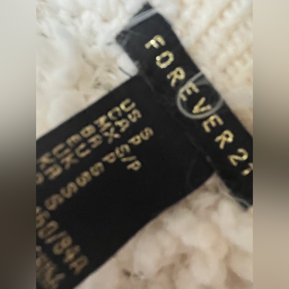 EUC- Forever 21 zip up jacket- size Medium- cream color - Picture 7 of 14